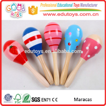 Conforms to En71 Colorful Wooden Baby Maracas